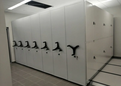 Закрывающиеся металлические стеллажи для секретных документов с замком